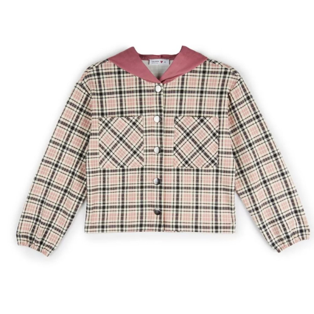 Beautees Girls Hooded Shacket